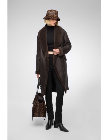 Murielle - Brown Bitter Shearling Coat chez Cornerstreet bien 