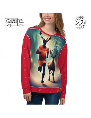 Sweat-Shirt  - Christmas Run - Red - Unisexe Amélioration de cerveau avec