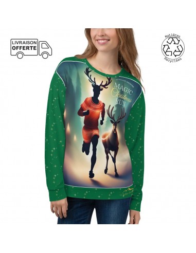 Sweat-Shirt - Christmas Run - Green - Unisexe hantent personnes