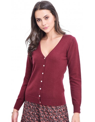 BUTTONED V-NECK BASIC CARDIGAN WITH BUTTONS ON SLEEVES store