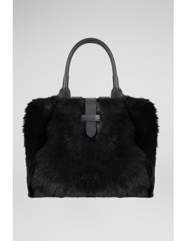 Black Shearling Handbag prix